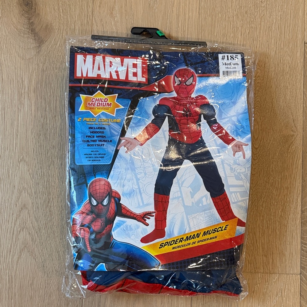 NWT Marvel Spider-Man Muscle Costume - size M (age 8-10)